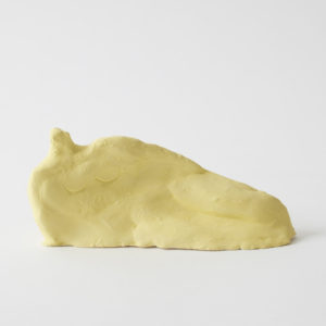 Yellow Form by Lilian Martinez, ceramic, 2.75 x 6 x 1.25