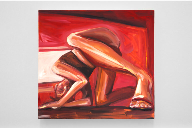 Avery Wheless - fitting in - 2022 - Oil on canvas - 36 x 38 x 1.75 in