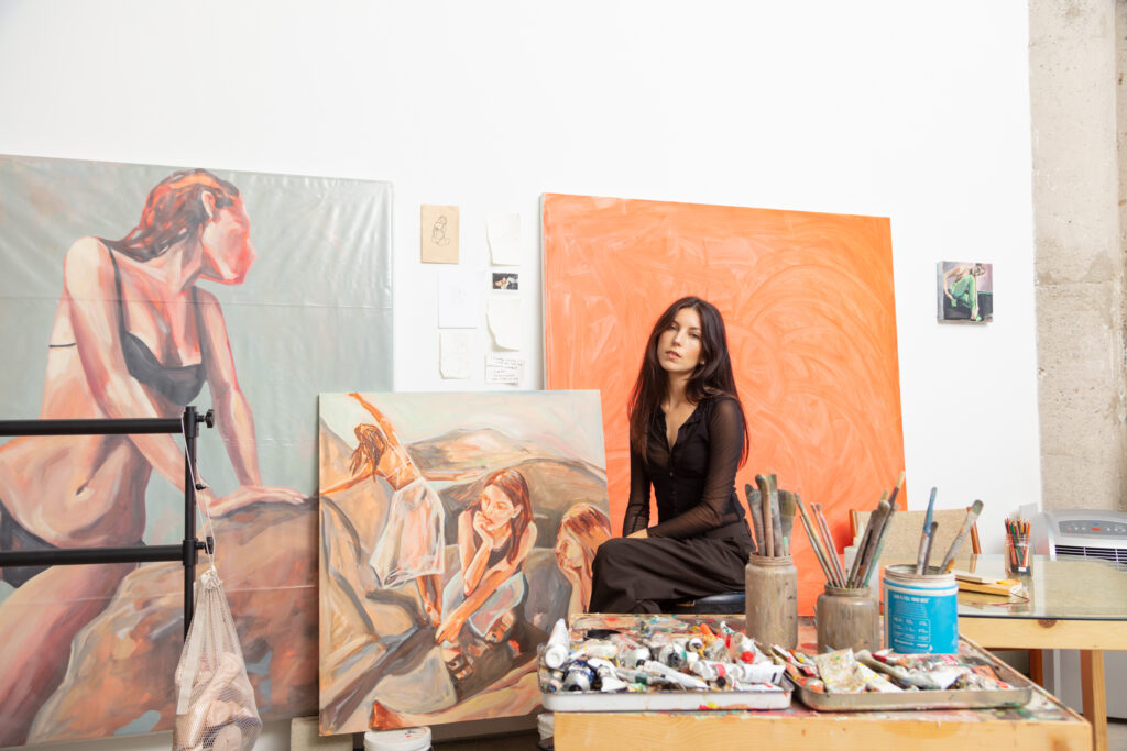 Avery Wheless in her studio